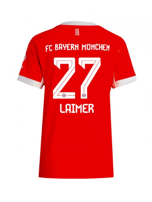 Bayern Munich Konrad Laimer #27 Replika Hemmakläder Dam 2025-26 Kortärmad Bayern Munich Konrad Laimer #27 Replika Hemmakläder Dam 2025-26 Kortärmad